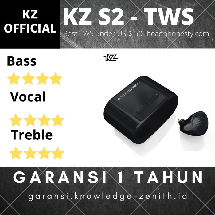 Knowledge Kz S2 Hybrid Tws Headset Bluetooth With Gaming Mode