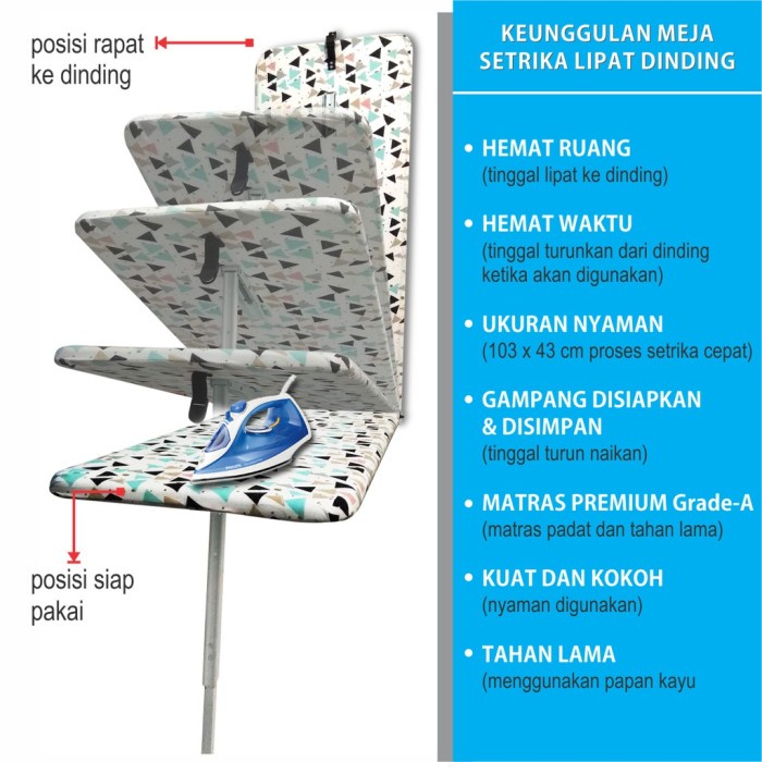 Best Seller Harmony - Meja Setrika Lipat Dinding