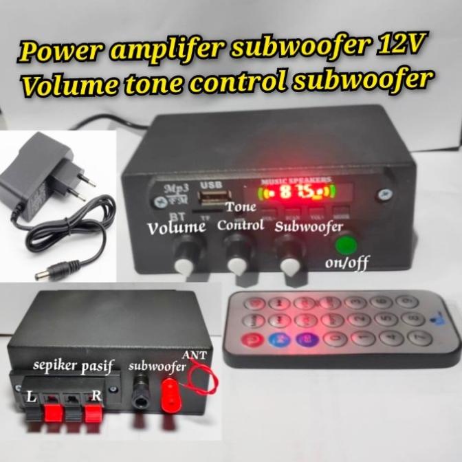 POWER AMPLIFIER 12V BLUETOOTH STEREO SUBWOOFER