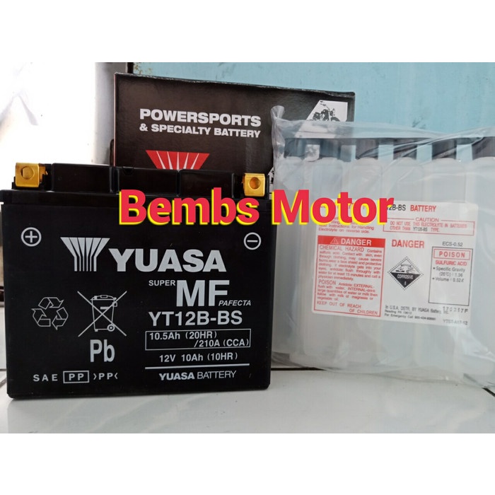 Yuasa Yt12B-Bs Ducati (10Ah Cca 240)