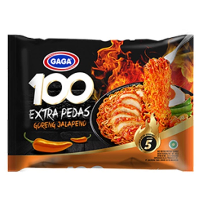 

Gaga 100 Ekstra Pedas Mie Instan Goreng Jalapeno 85 g