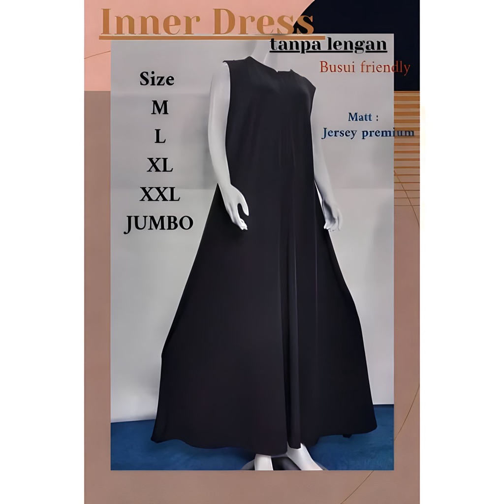 Gamis Yukensi/Inner/Lekbong/Kutung/Manset/Gamis Kutung Bigsize LD 120 CM 140 CM Jumbo XXL