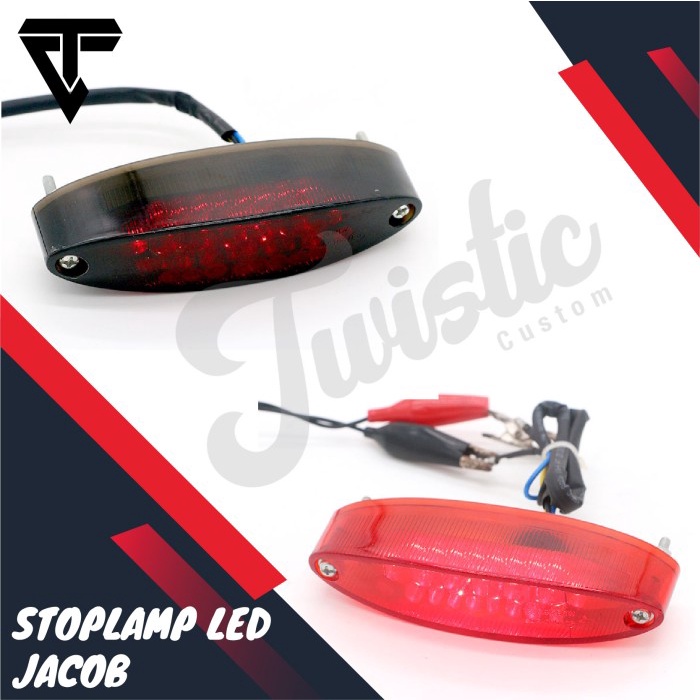 Stoplamp Lampu Rem Belakang Led Jacob Motor Universal Custom