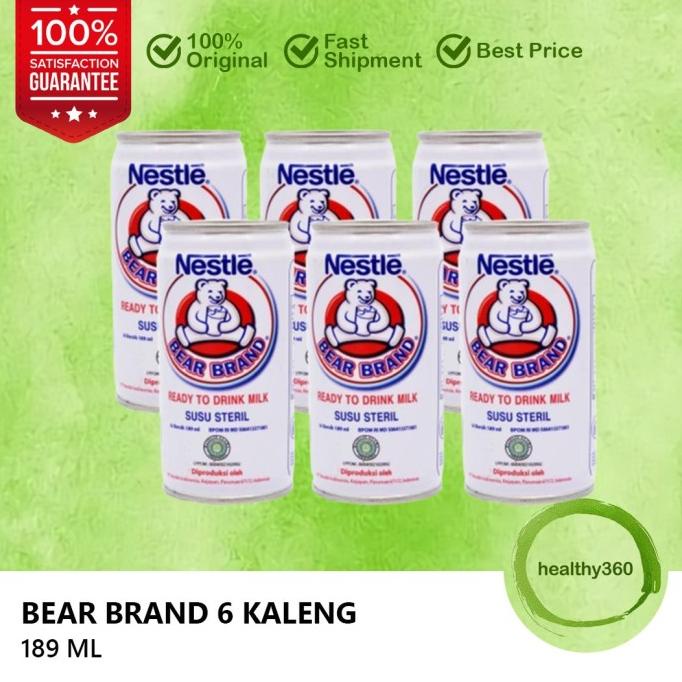 

Nestle Bear Brand Susu Beruang Susu Sapi Steril 6 Kaleng x 189 ml