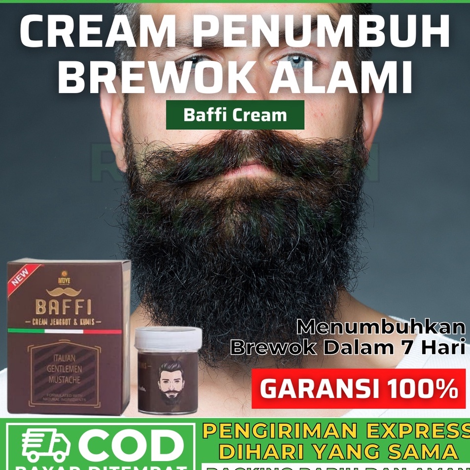 ⋆Paling Popular➺ 7QKT8 Penumbuh Brewok Alis Kumis Jenggot Baffi Cream Pria Jambang Penyubur Menyubur
