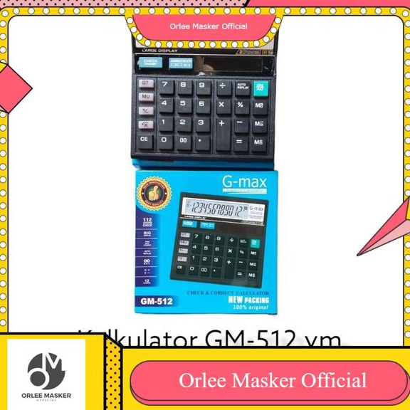 

Promo Termurah kalkulator check G-MAX 1 pcs bagus awet / kalkulator citizen / kalkulator check citizen / kalkulator besar JDW