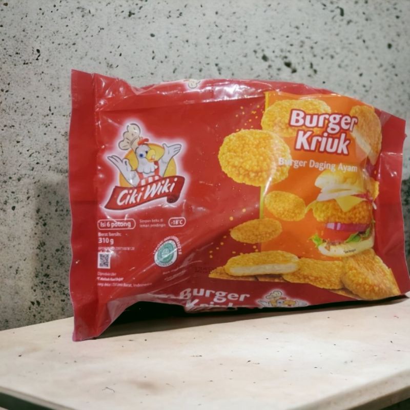 

RN_Frozen - CikiWiki_Burger_Daging_Ayam/Chiken_Burger_Isi6Pcs_310Gr.Ready