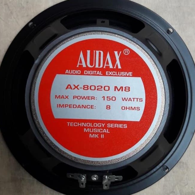 Terbaru TERMURAH  SPEAKER AUDAX AX 8020 FULLRANGE 8 INCH AUDAX 150 WATT ORIGINAL ASLI 8 IN 8IN AUDAX