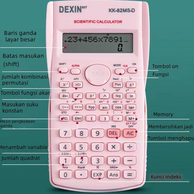 

8.8 Kalkulator Ilmiah 240, Kalkulator Fungsi, Kalkulator 4 Warna Grosir !!