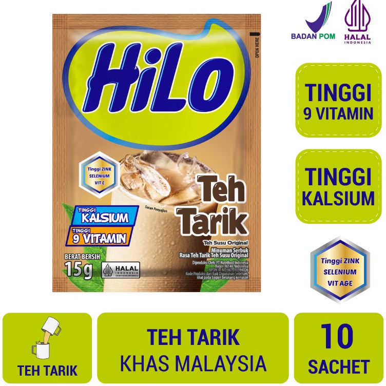 

>XG34448< HiLo Teh Tarik (10 Sch) - Teh Tinggi Kalsium Bervitamin