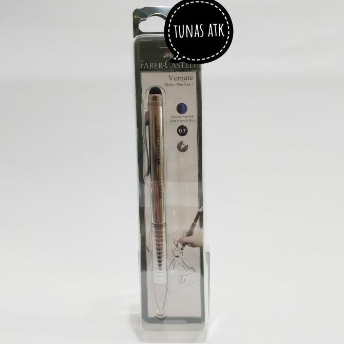 

((((()paling dicari] FABER CASTELL VERNATE STYLUS PEN 3 IN 1 SILVER