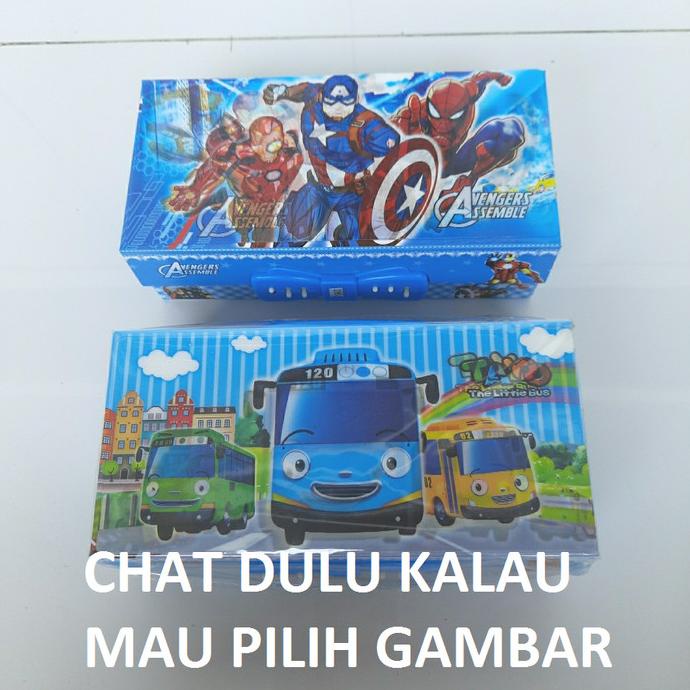 

'+'+'+'+] Tempat Pensil Password Avengers Tayo 3 Tingkat Lampu LED