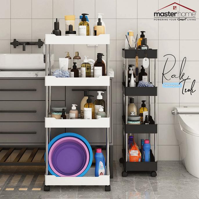 Promo Mh - Rak Dapur Troli Serbaguna | Rak Troli Square Plastik | Rak Susun Bestq