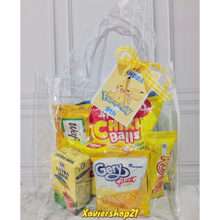 

WSDQ6259 ORIGINAL% Paket Snack Tema Kuning Tas Mika (FREE CARD)