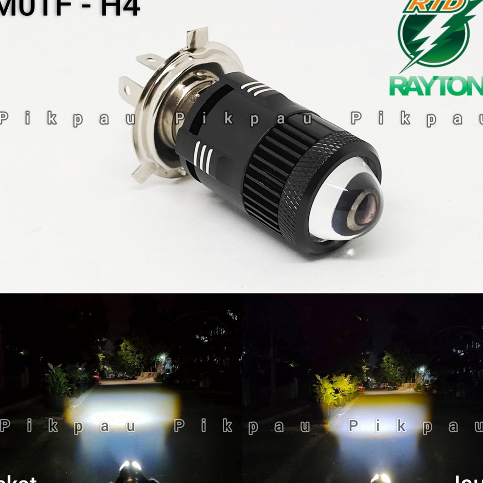 ・ gs Lampu Utama LED H4 RTD Rayton M01F Laser Kipas AC DC Headlamp High Quality Lampu Depan Motor Mo