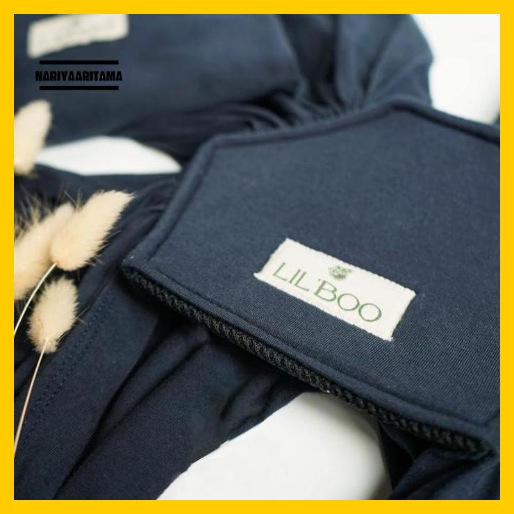 LIL BOO Instant Baby Wrap Navy/ Gendongan Bayi Instan M-Shape nariyaaritama