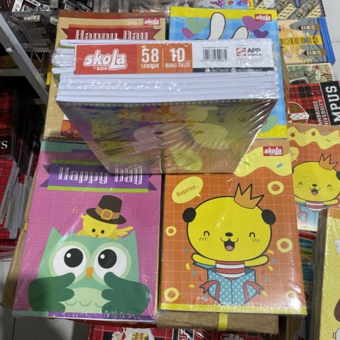 

8.8 [Discount] Buku Tulis Sidu Skola 58 Lembar 1 Pak (Isi 10 Buku) - Skola By Sidu New !!