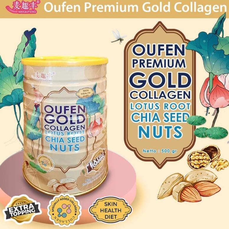 

8.8 [Discount] Oufen Lotus Root Powder Premium Gold Collagen Bubuk Akar Teratai Extra Toping & Collagen New !!