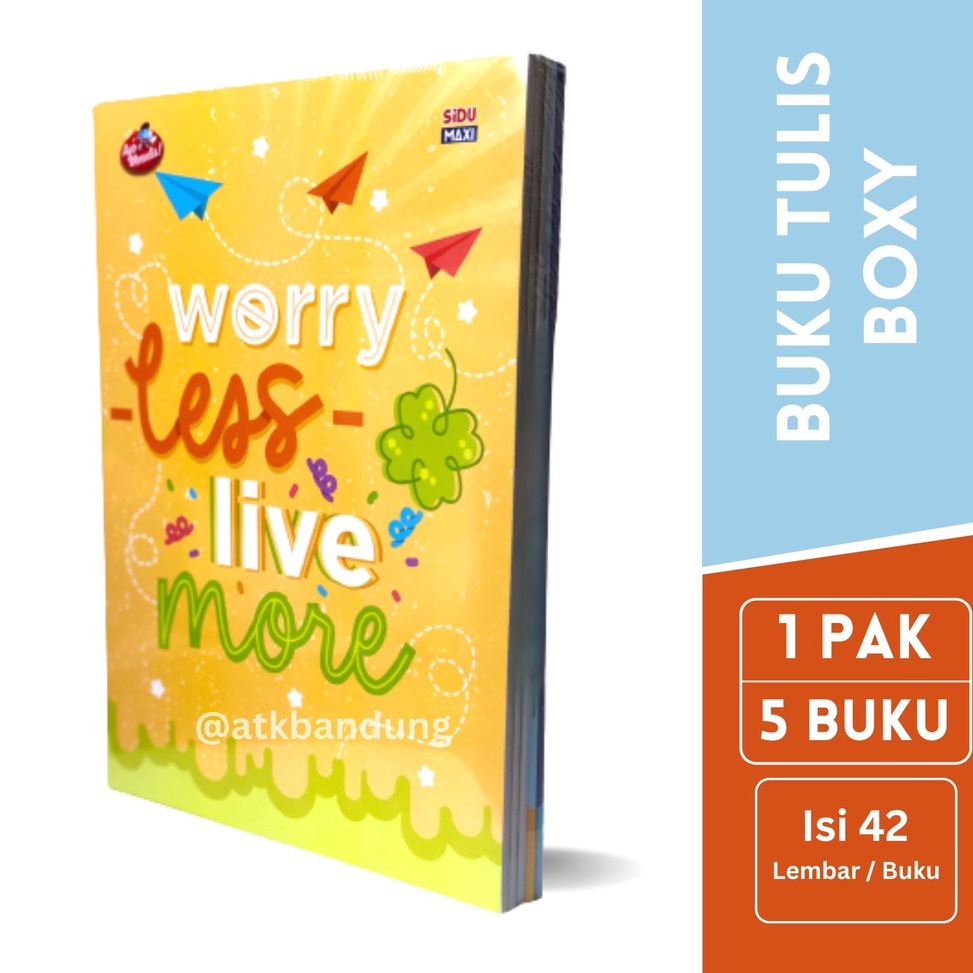 

❤[PROMO MURAH!!!]❤ Sinar Dunia Buku Tulis SIDU MAXI Big Boss Ukuran Boxy B5 42 Lembar - Pack isi 5