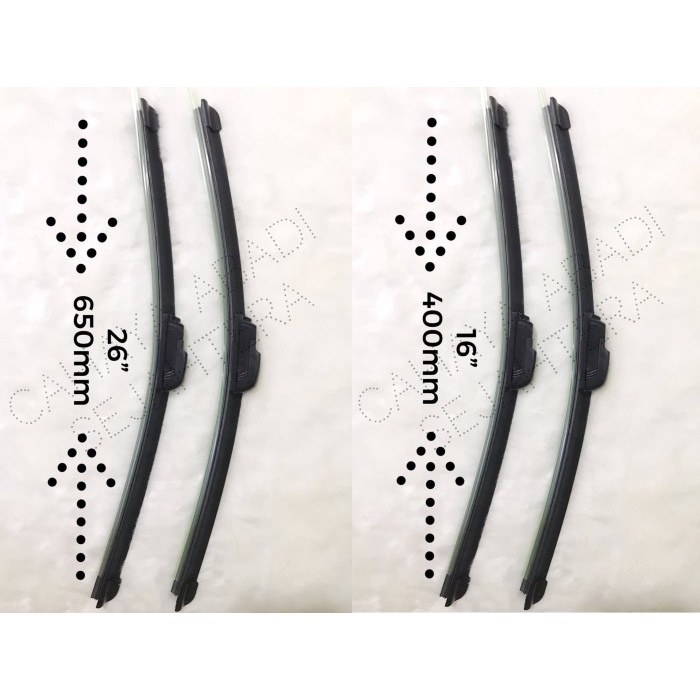 Wiper Frameless Full Karet Toyota Sienta 2003-Skrg uk. 26"-16" import