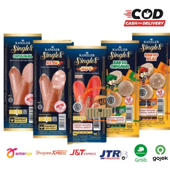 

Bagus!!!!!! Sosis Kanzler Singles Keju / Original / Mini / Hot / Bakso Keju / Bakso original 65gr all varian
