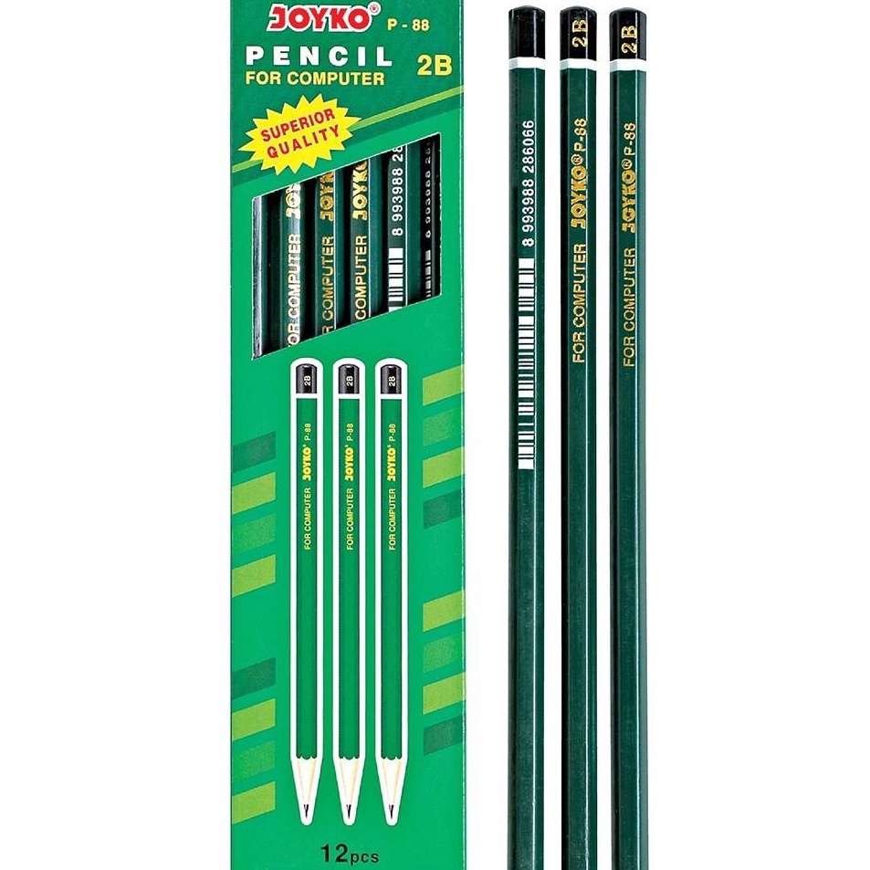 

Bagus!!!!!! [PAM] Pensil 2B Joyko P-88 Hijau (12 Pcs)