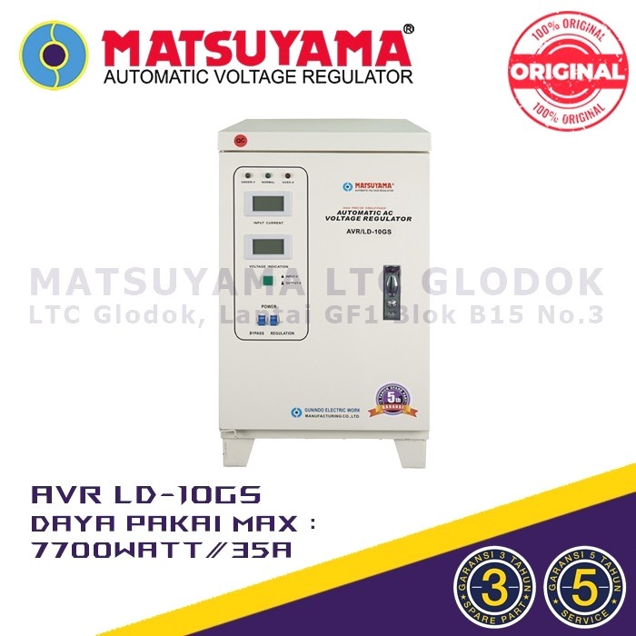 Terlaris Stabilizer Listrik Stavolt Voltage Regulator Matsuyama 10000 Watt