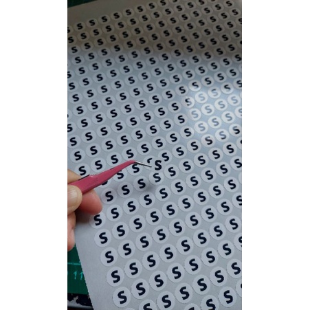 

STIKER LABEL XS S M L XL XXL 1 CM