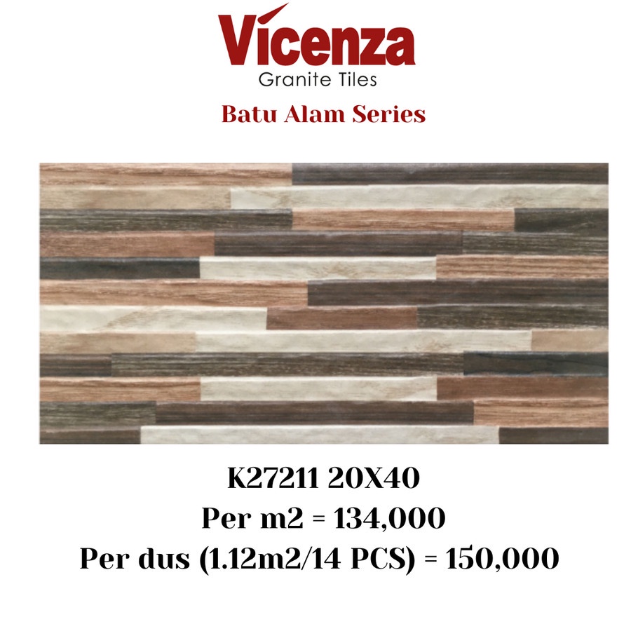 Granit Granite Tile Batu Alam Vicenza 20x40 Dinding/Lantai K27211