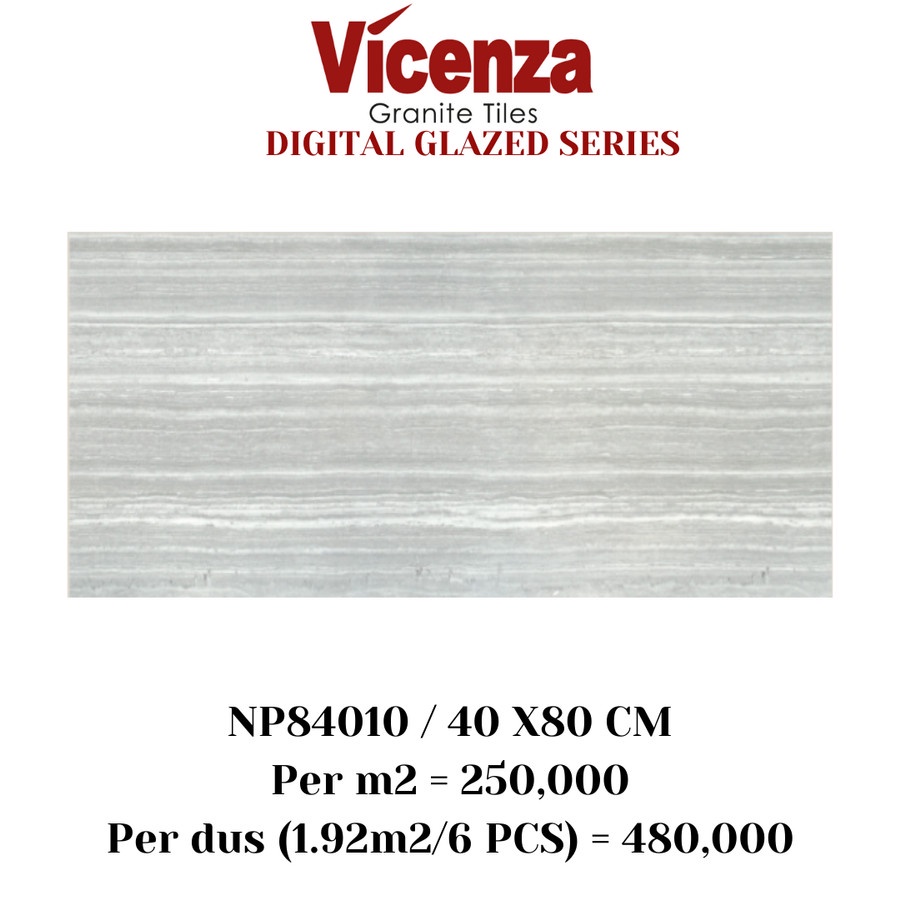 Keramik Granit Granite Tile Lantai Dinding Digital Glazed 40x80 Abu