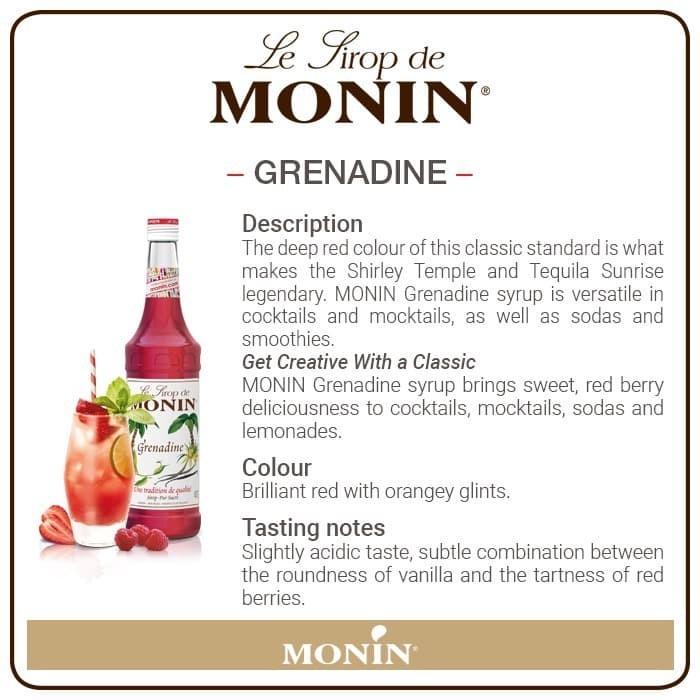 

Monin Grenadine Syrup 70 Cl 700 Ml