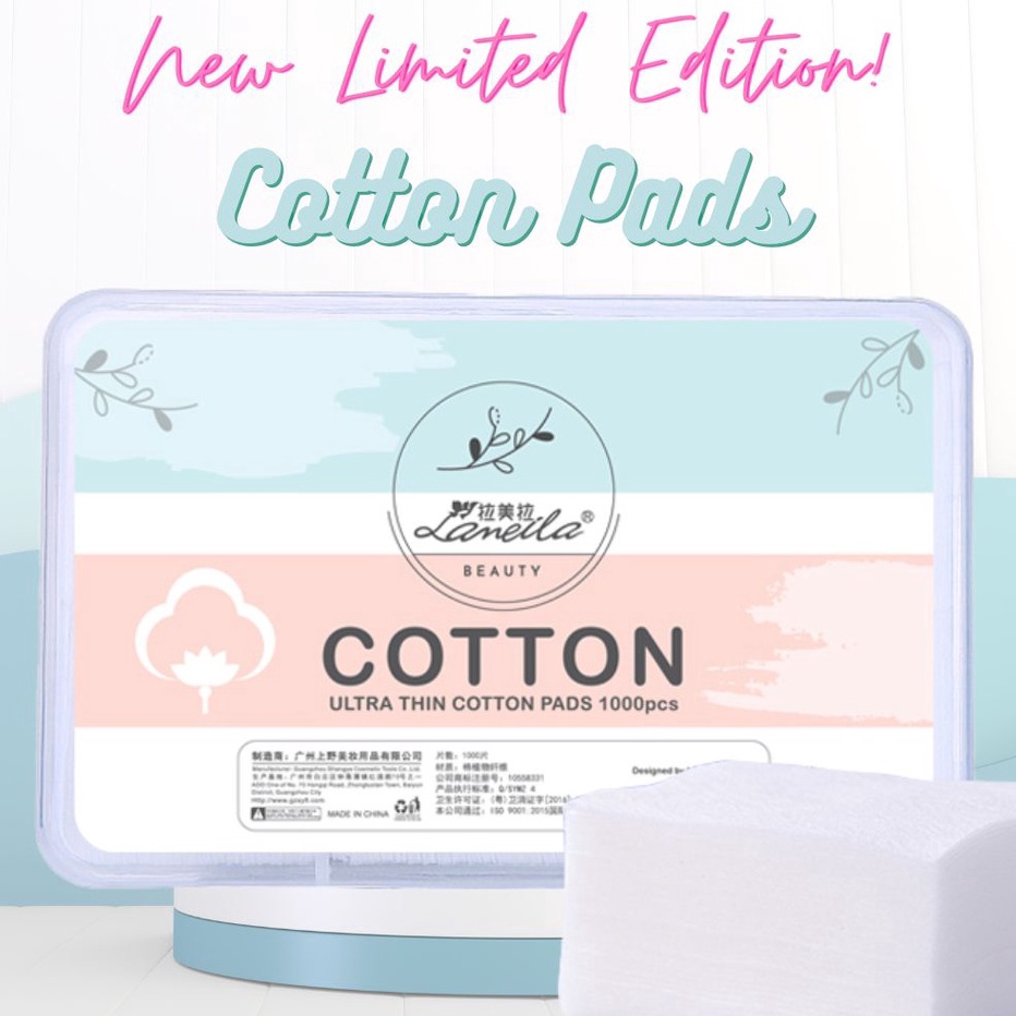 ❃Laris YZTFQ Kapas Toner | Super Soft Cotton Pad Kapas Wajah Tipis isi 1000pcs Kapas Tipis Silcot | 