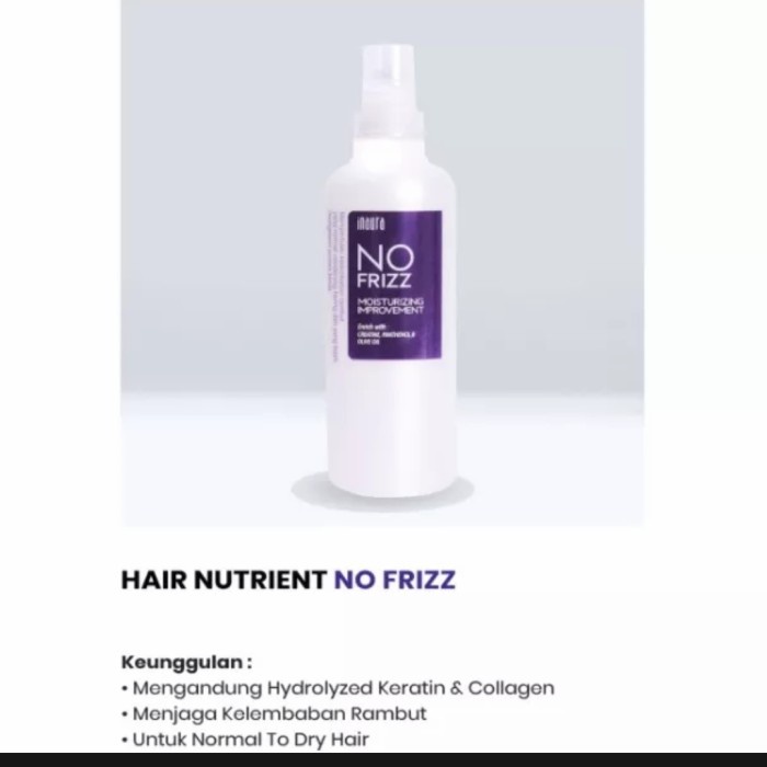 INAURA NO FRIZZ 250 ML VITAMIN RAMBUT PEWARNAAN PELURUSAN CATOK 250ml