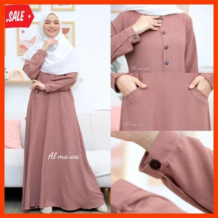 Gamis basic bahan torino azkadinw
