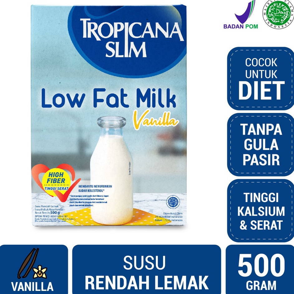 

9.9 BRANDS FESTIVAL Tropicana Slim Susu Low Fat Vanilla 500gr - Susu Bantu Diet Turunkan Kolesterol
