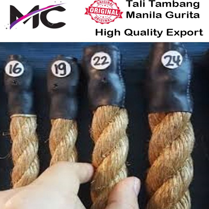 

Dijual murah Tali Tambang Besar 22mm 24mm Permeter Tampar Manila Goni Dadung Coklat Kapal Outbound Lomba Tarik 81