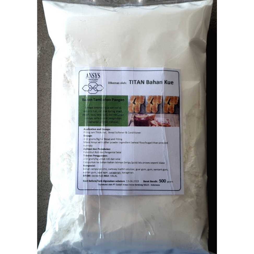

Jual.. ANSYS Bahan Tambahan Untuk Pelembut Kue dan Roti Kemasan Repack 500 Gram 82