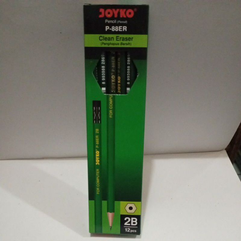 

PENSIL JOYKO 2B P-88ER + PENGHAPUS 12pcs / pack