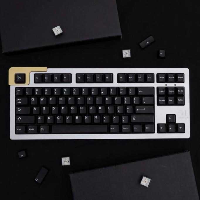 Keycaps White on Black (WOB) - Cherry Profile