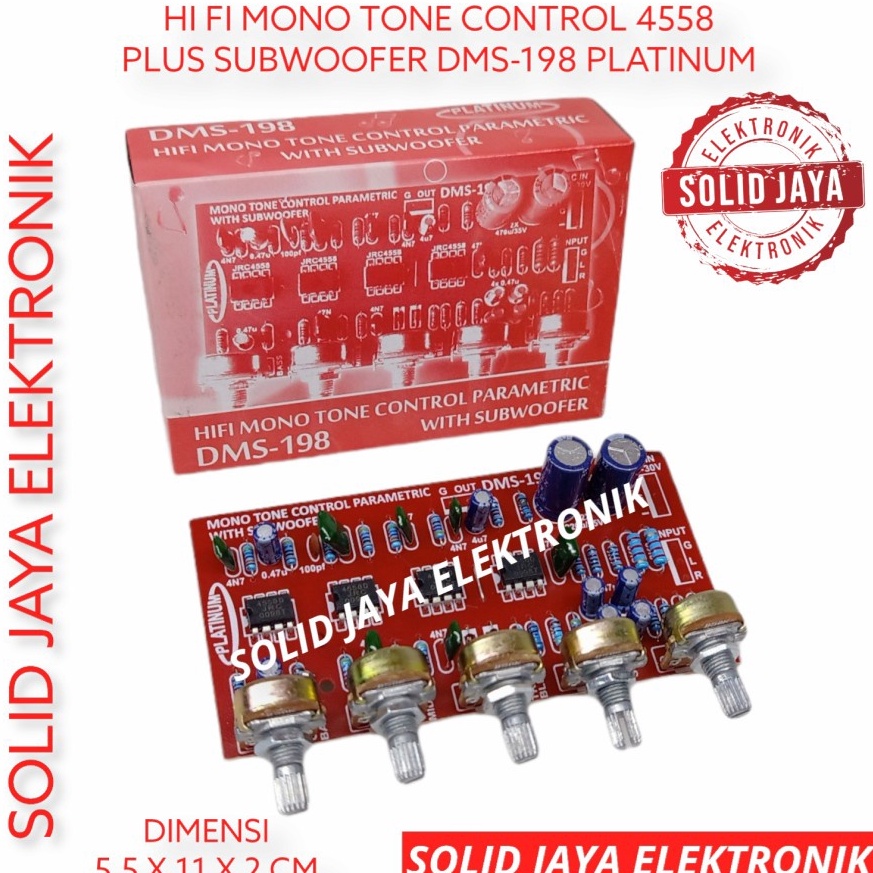 Ready.. TONE CONTROL MONO SUBWOOFER PARAMETRIC DMS-198 DMS198 DMS 198 KIT PLATINUM AUDIO PARAMETRIK 