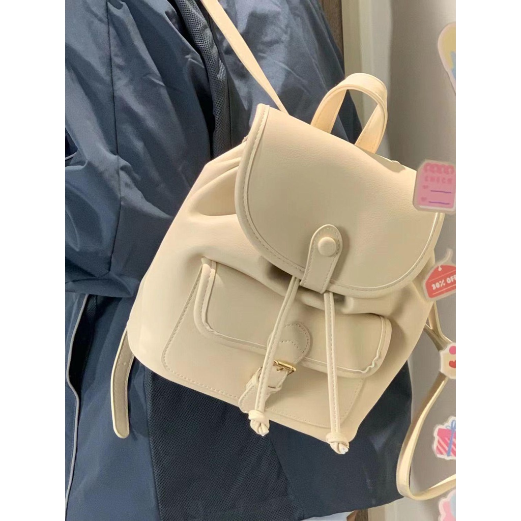 Tas Bahu Ember Kulit Lembut Tas Kapasitas Besar kuliah tas ransel laptop kekinian lucu fashion korea