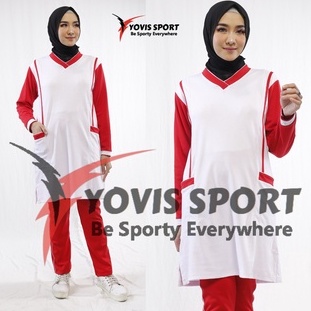 HARGA TERMURAAH. Stelan tunik jumbo termurah /baju senam ternyaman Yovis Sport / setelan tunik/Setel