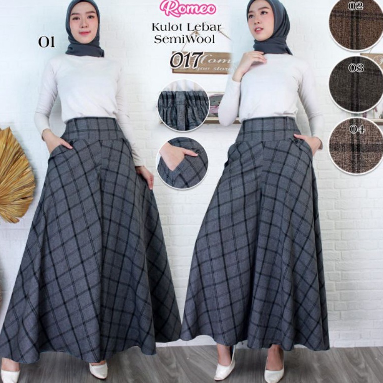 MENARIK. kulot payung/kulot lebar/kulot motif kotak/kulot lebar jumbo