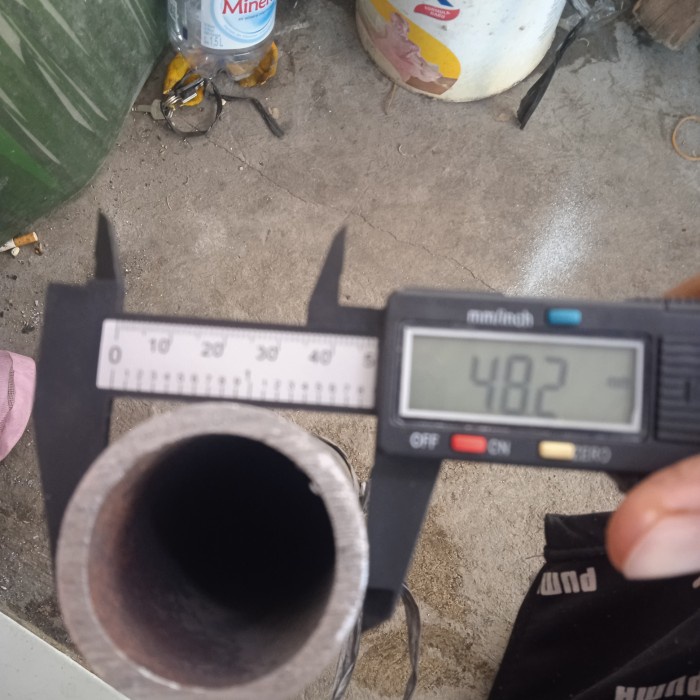 pipa besi od 48 mm id 38 mm x 250 mm