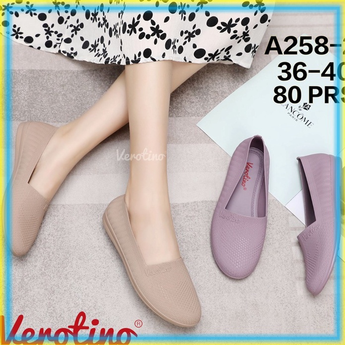 ➶Dijual Murah✽ QJMS8 A258-2 Sepatu Jelly Karet Wanita Verotino Sepatu Cewek Kerja Kuliah Sekolah Cas