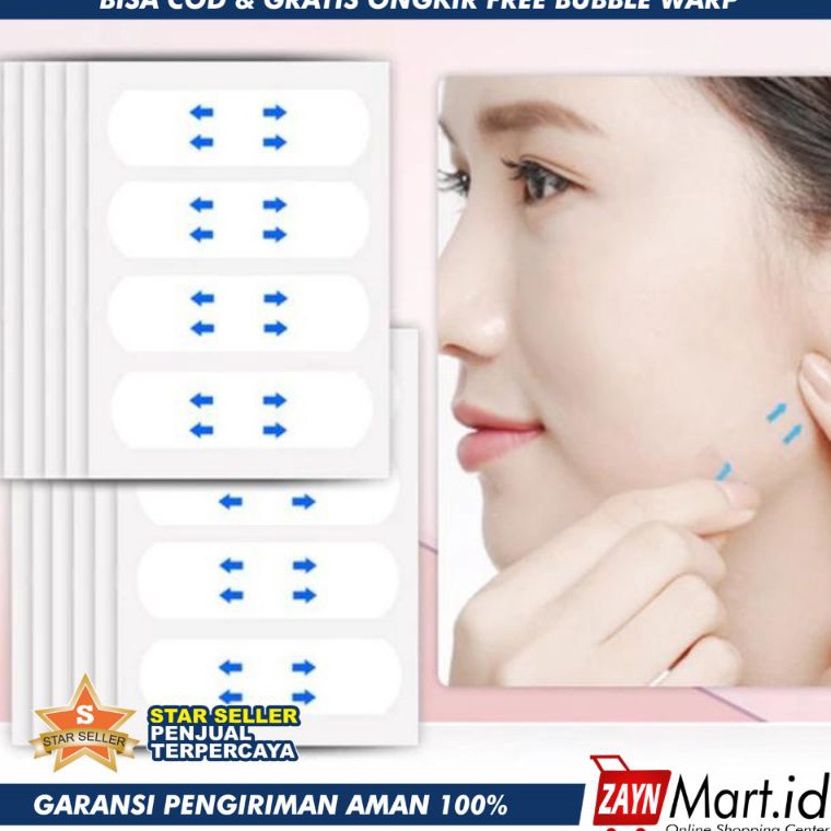 Discount Today zaynmart.id [40pcs] Label Stiker Penirus Wajah Tirus Tanpa Operasi - Dodo Label Korea