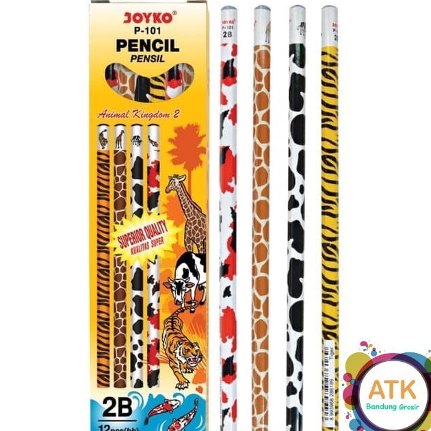 

RXNR2607㊯ Pencil / Pensil Joyko P-101 / 2B / Animal Kingdom - Lusinan (12 pcs) ㊗