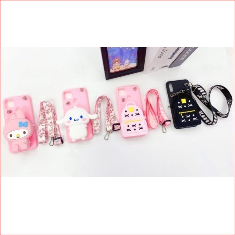 SALE TERBATAS. OPPO A15 - OPPO A15S - OPPO A35 4G  case tas selempang + TALI ada 4 motif lucu