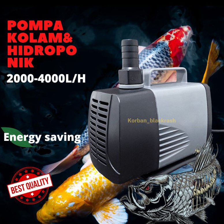 Import Terbaik Power Head Pompa Celup Aquarium Hidroponik Low Watt - Mesin Air Terjun Kolam Ikan Koi Arwana 4000L/H