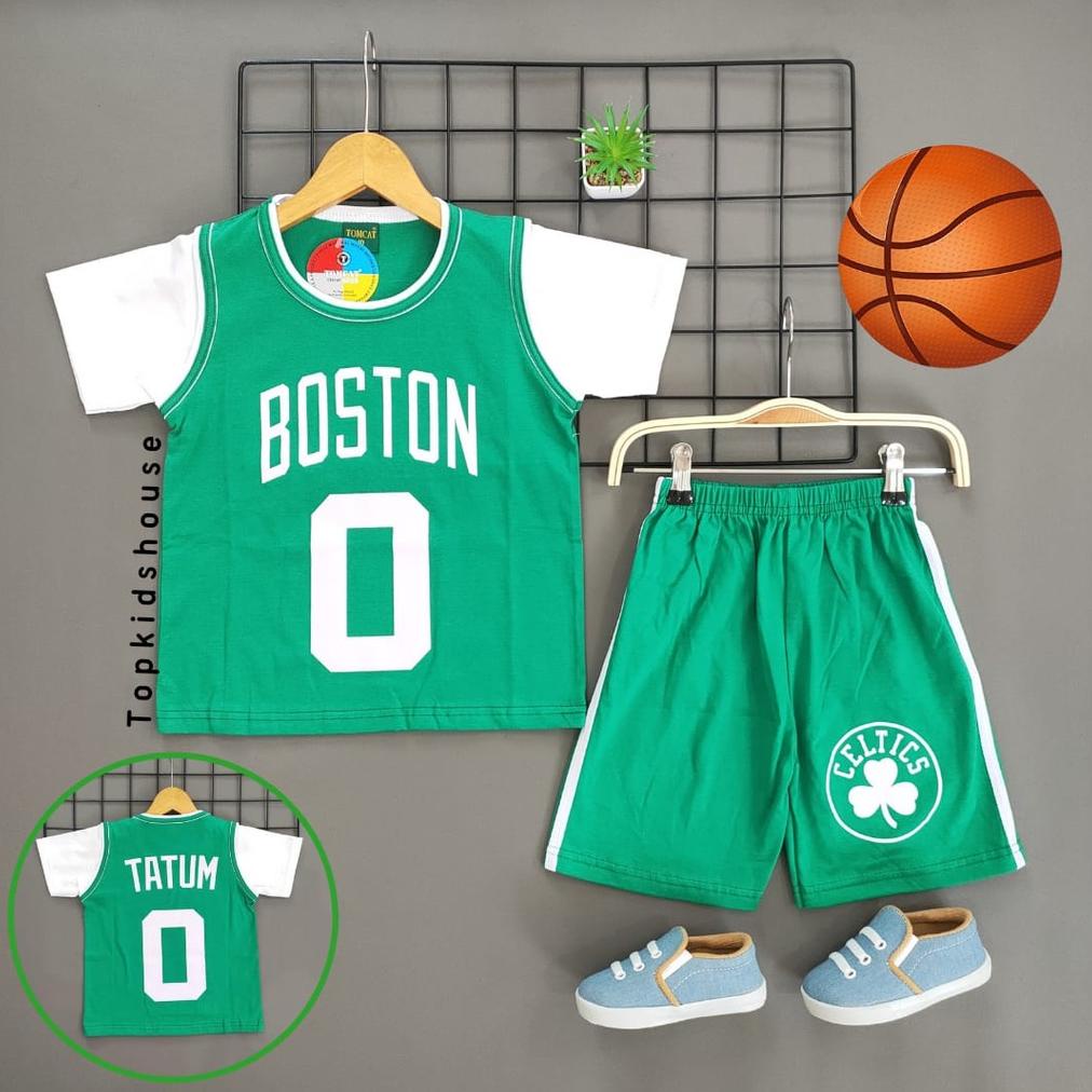 Promo - Setelan Baju Basket Anak Laki Laki Bulls Lakers Boston Warriors Celana Pendek Stelan Set Bas